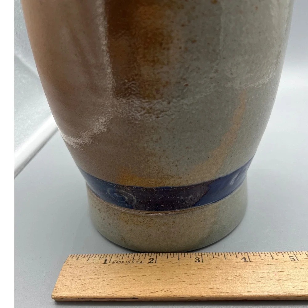 Vintage BUCK Pottery Glazed Stoneware Vase‎ - 8 Inches - Gruene Texas